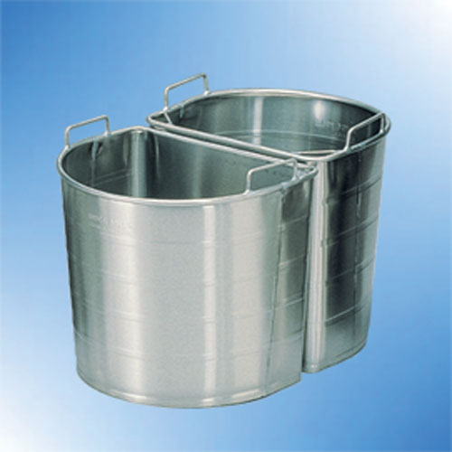 Two Tapped Bucket tapered-buckets – Stainless Steel Boxes